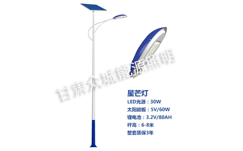 昆玉太阳能路灯核心技术参数解读